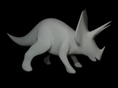 Low-poly Triceratops dinosaur Free low-poly 3D model