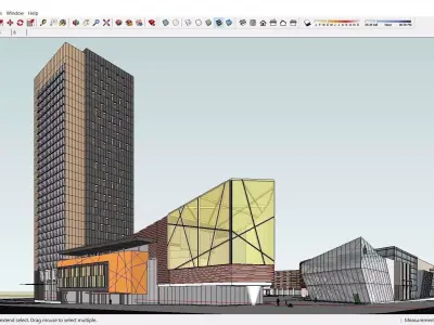 Sketchup Commercial Complex 142 3D model