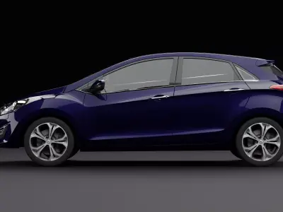 Hyundai i30 Metallic Dark Blue 3D model