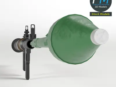 RPG-7 rocket launcher 3D model purchase