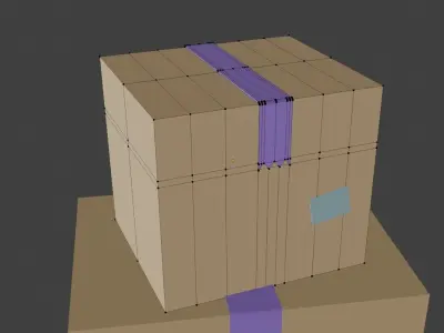 Simple Shipping Box 3D model