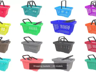 Shopping baskets  3D Model Pack