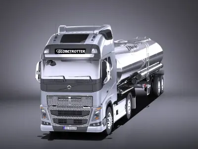 Volvo FH16 Globtrotter Tanker 2013-2015 VRAY 3D model