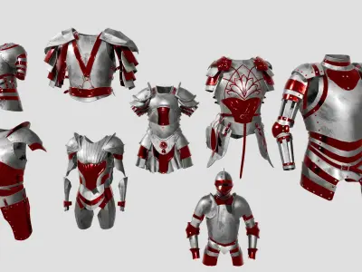 Medieval Armor Low-poly 3D model