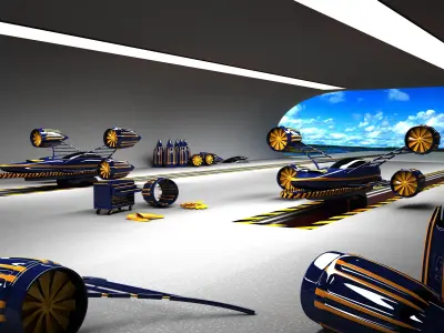 Blue Turbo 3D model