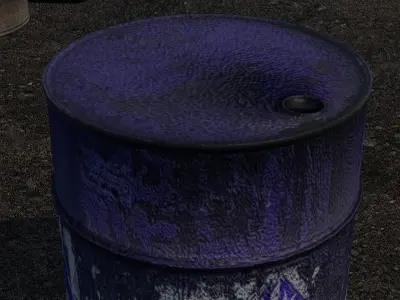 Oil Barrels Low-poly 3D model