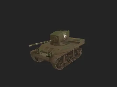WW2 concept mini tank Low-poly 3D model