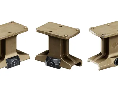 TRIJICON RMR TYPE 2 RED DOT SIGHT Low-poly 3D model