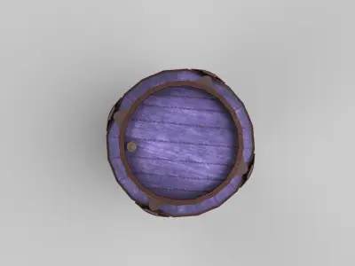  Stylized barrel Low-poly 3D model