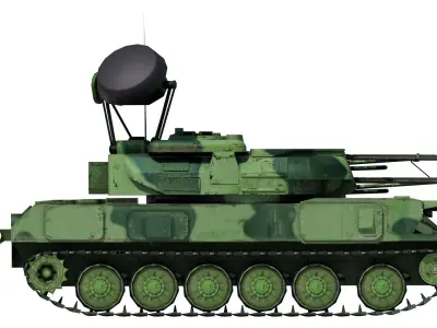 ZSU 23-4 Shilka Low-poly 3D model