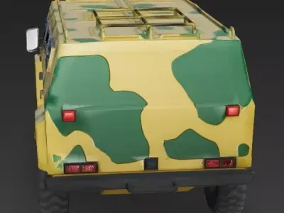 Realistic Armored Personnel Carrier 3D Model Low-poly 3D model