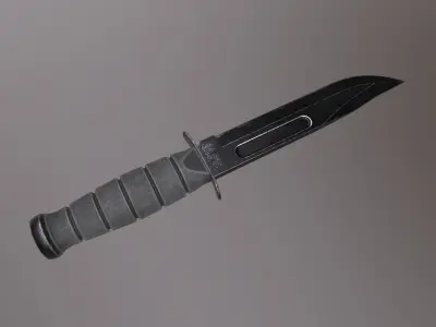 Combat Kabar Knife Low Poly  Low-poly 3D model