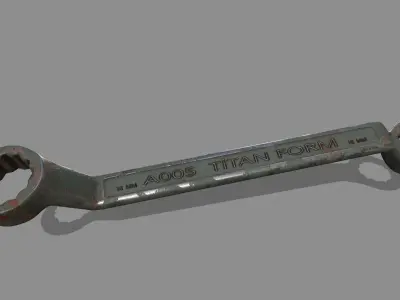 wrench Low-poly 3D model 21