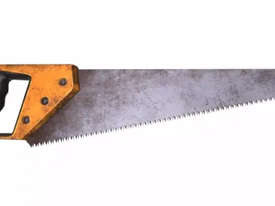 Saw Gardening Tool Low Poly Low-poly 3D model