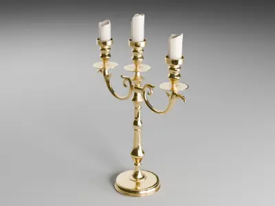 Vintage Candlestick 3D model