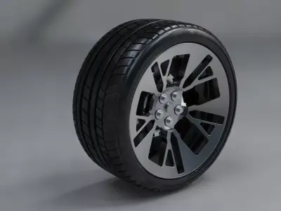 wheel rims car racer auto garage  3D model