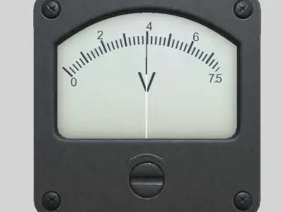 ammeter and voltmeter Low-poly 3D model