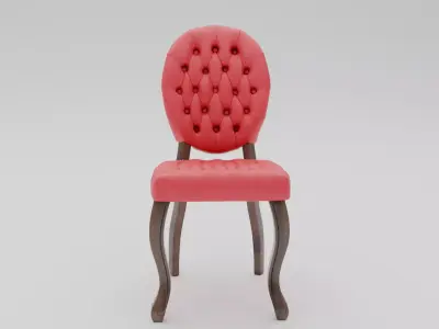 Antique Chair Low-poly 3D model