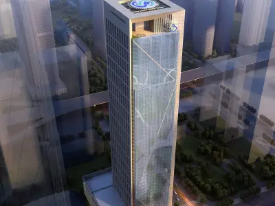 3Dmax fashion city commercial square building 352 3D model