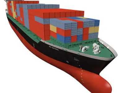 Container vessel 3D model
