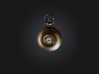 Pocket Watch Model Low-poly 3D model