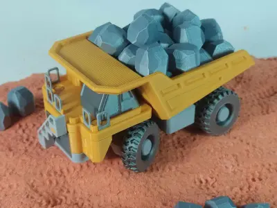 3D DUMP TRUCK 3D print model by beemtr