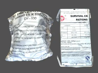 Signal Flares and etc Low-poly 3D model