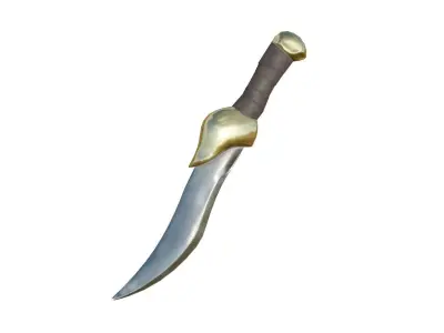 Dagger - PBR ready blender file Low-poly 3D model