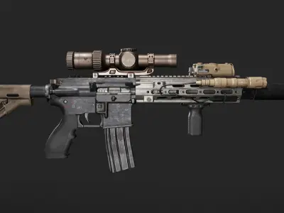 hk 416 AR Low-poly 3D model