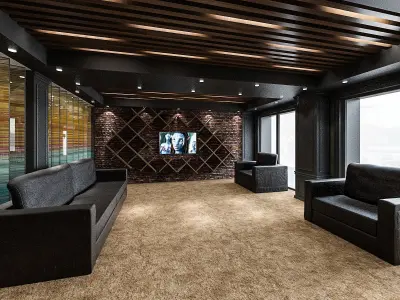 Hotel Lobby Low-poly 3D model purchase