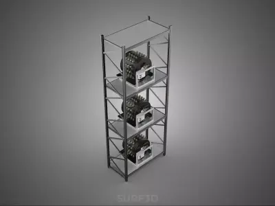 VERTICAL STACK GARDEN TOWER FRAME ROTARY HYDROPONIC PLANT FARM 3D model