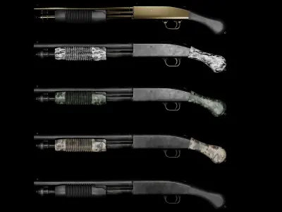 Mossberg 590 Shockwave Shotgun Pack Low-poly 3D model