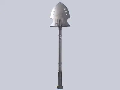 Combat shovel Low-poly 3D model