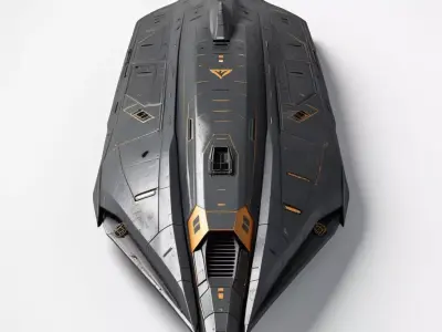Futuristic SciFi Spaceship Fighter Model 3D model