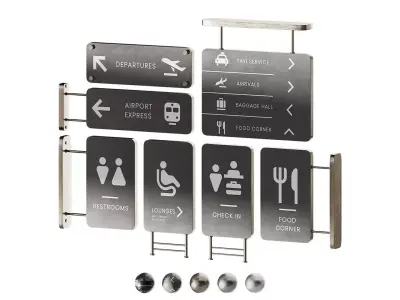 Airport Navigation Set 01 3D model