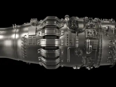 jet engine 3D model by mbelec - Textured