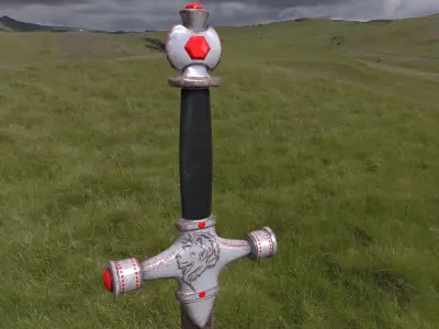 Lionheart scale sword Free low-poly 3D model