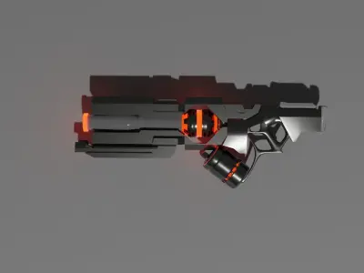 futuristic Gun Free 3D model