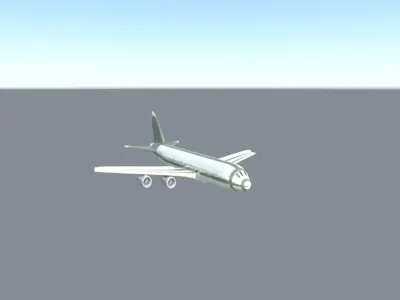 air bus plane Low-poly 3D model