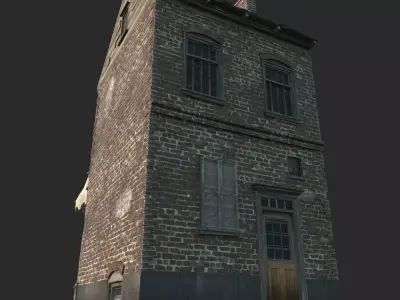 18th century urban residential buildings 3D model