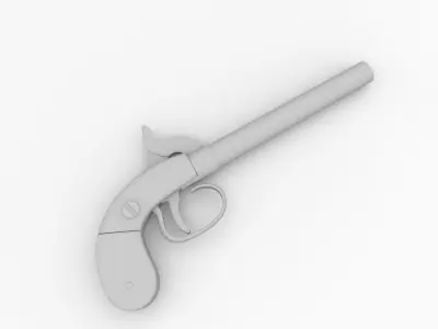 Civil War Pistol 3D model
