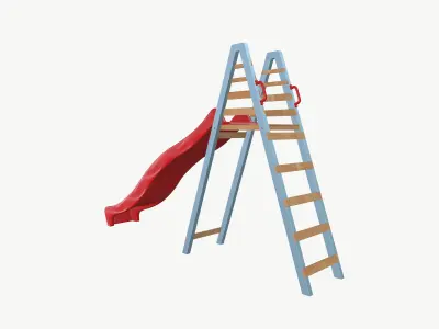 Wave Slide Board Low-poly 3D model