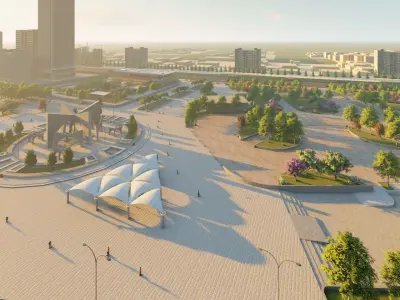 Master park-Regional park project-Private Park Landscape 3D model buy