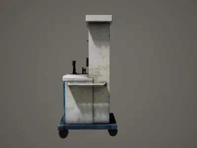 Anesthesia Machine Low-poly 3D model