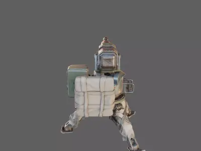 Wasteland Logistics Hazmat Crate PBR 3D Model Game Ready 3D model