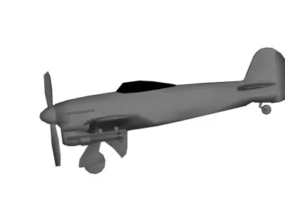 Hawker Typhoon 3D model