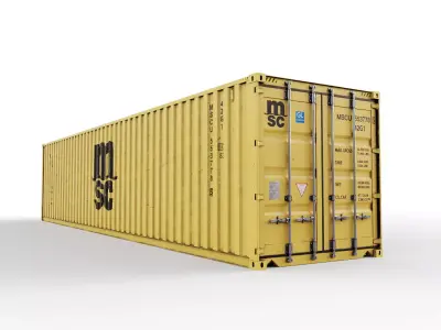40 feet MSC standard shipping container 3D model