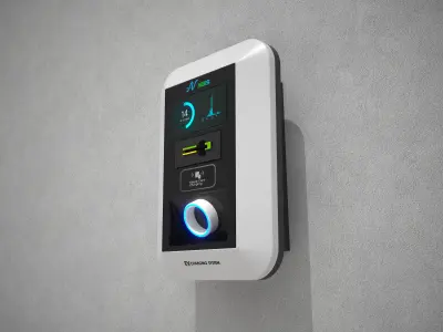 Electric vehicle charger 3 types 3D model