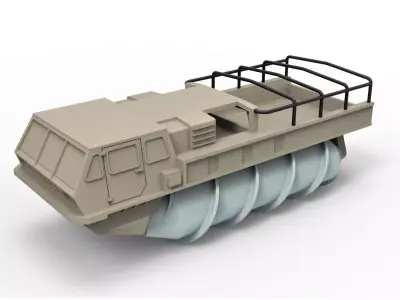 Screw terrain vehicle ZIL-4904 Scale 1 to 43 3D print model