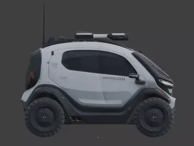 AI-Controlled Urban Patrol Pod 3D Model Low-poly 3D model purchase